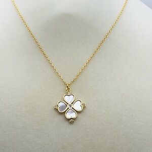 Kate Spade Legacy Logo Spade Flower Mini Pendant Necklace NWT with Dust Bag